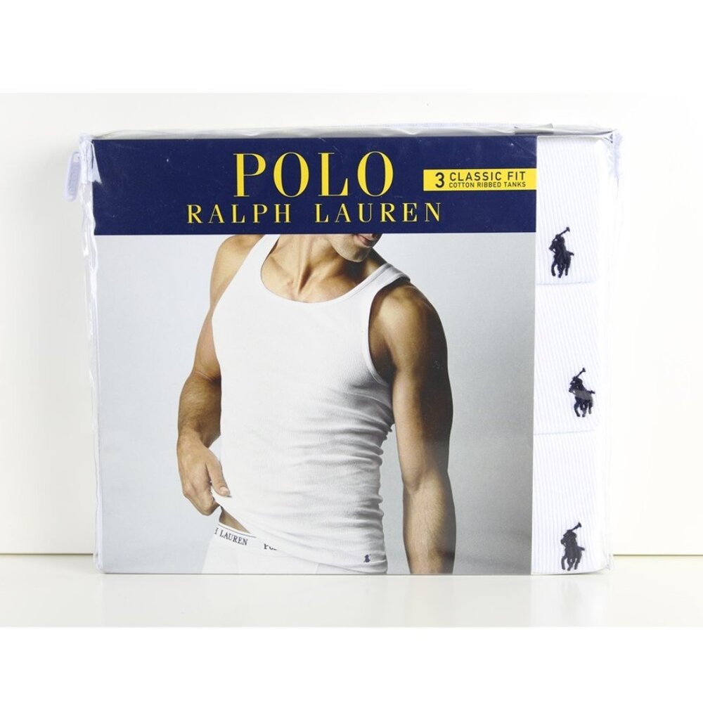 Polo Ralph Lauren Men’s Tank Top 3-Pack White Size Small Classic Fit NEW $49.50